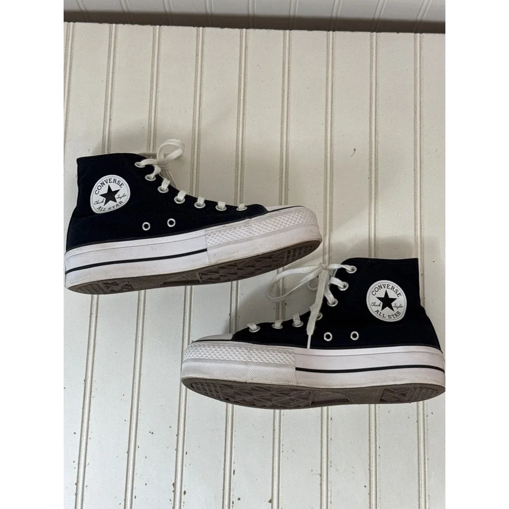 Converse Chuck Taylor All Star Lift Hi Women 7.5 Black Platform Sneakers Grunge